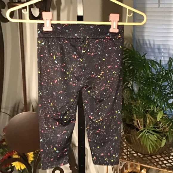 CONVERSE NWT AUTHENTIC LITTLE GIRL’S BLACK SPLATTER LEGGINGS - Picture 6 of 9